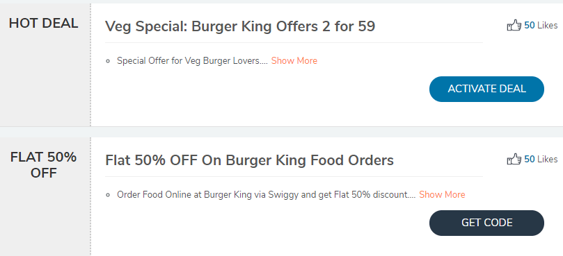 Burger King Dunstable Offers and Coupons