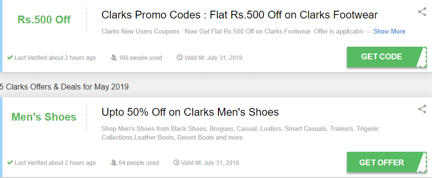 Clarks Dunstable Offers and Coupons