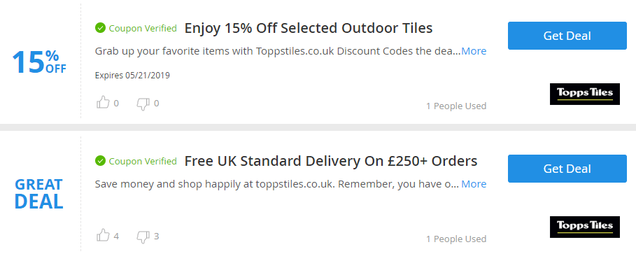 Topps Tiles Bedford Offers and Coupons