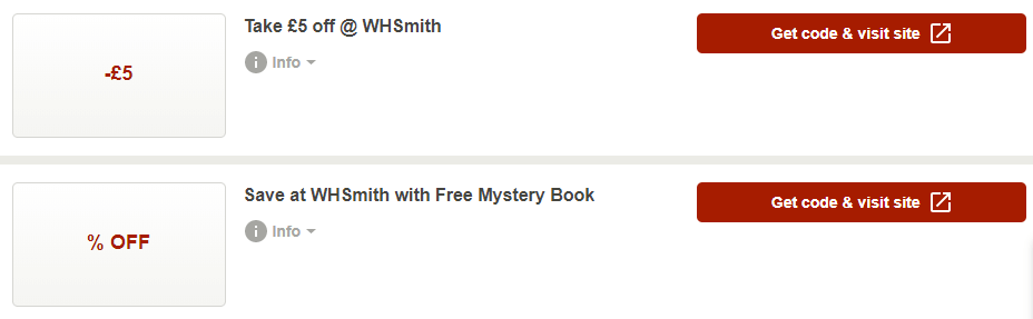 WHSmith Bedford Offers and Coupons