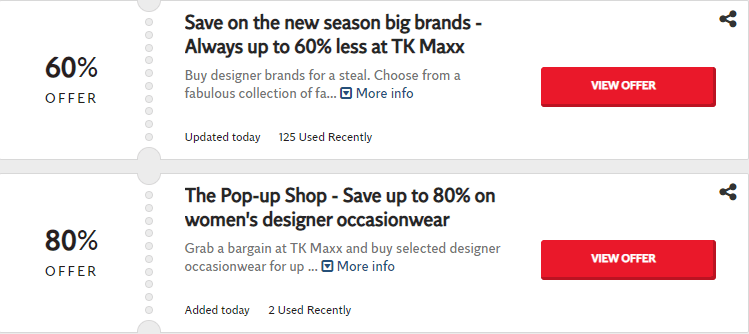 TK Maxx Dunstable Offers and Coupons