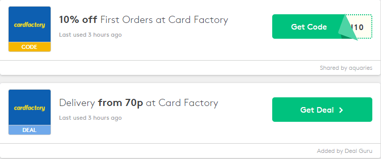 Card Factory Luton Offers and Coupons
